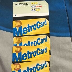 Diesel MetroCard Art Print - Yellow and Blue 2018